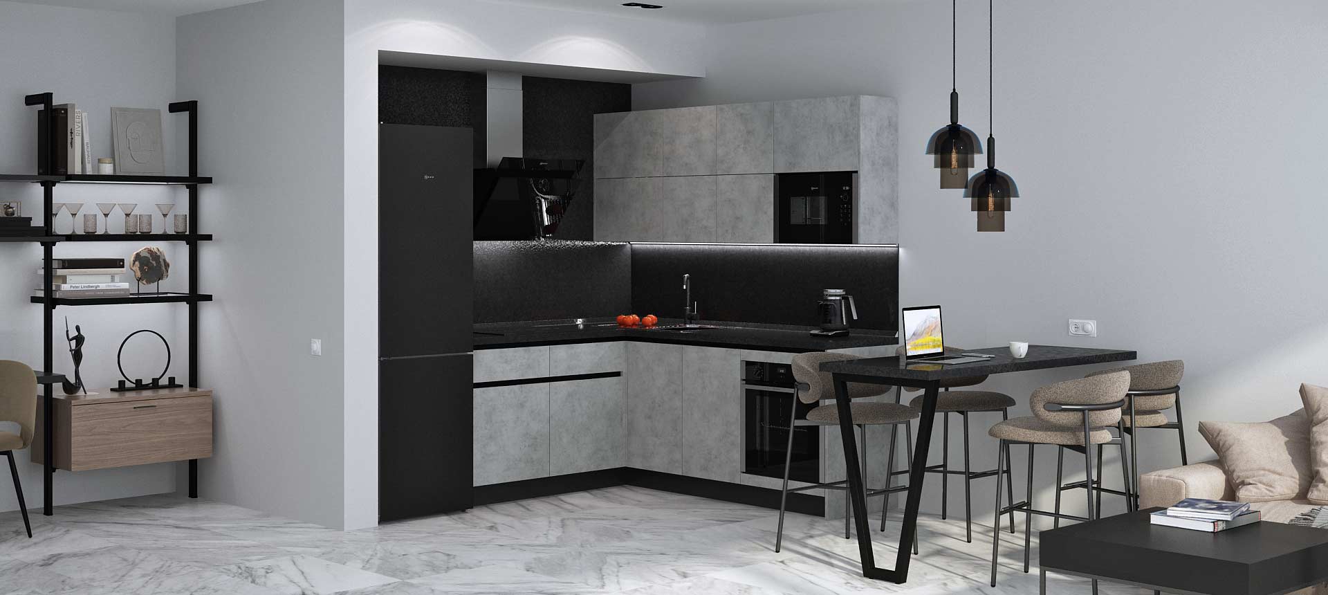 Бетон Чикаго светло-серый